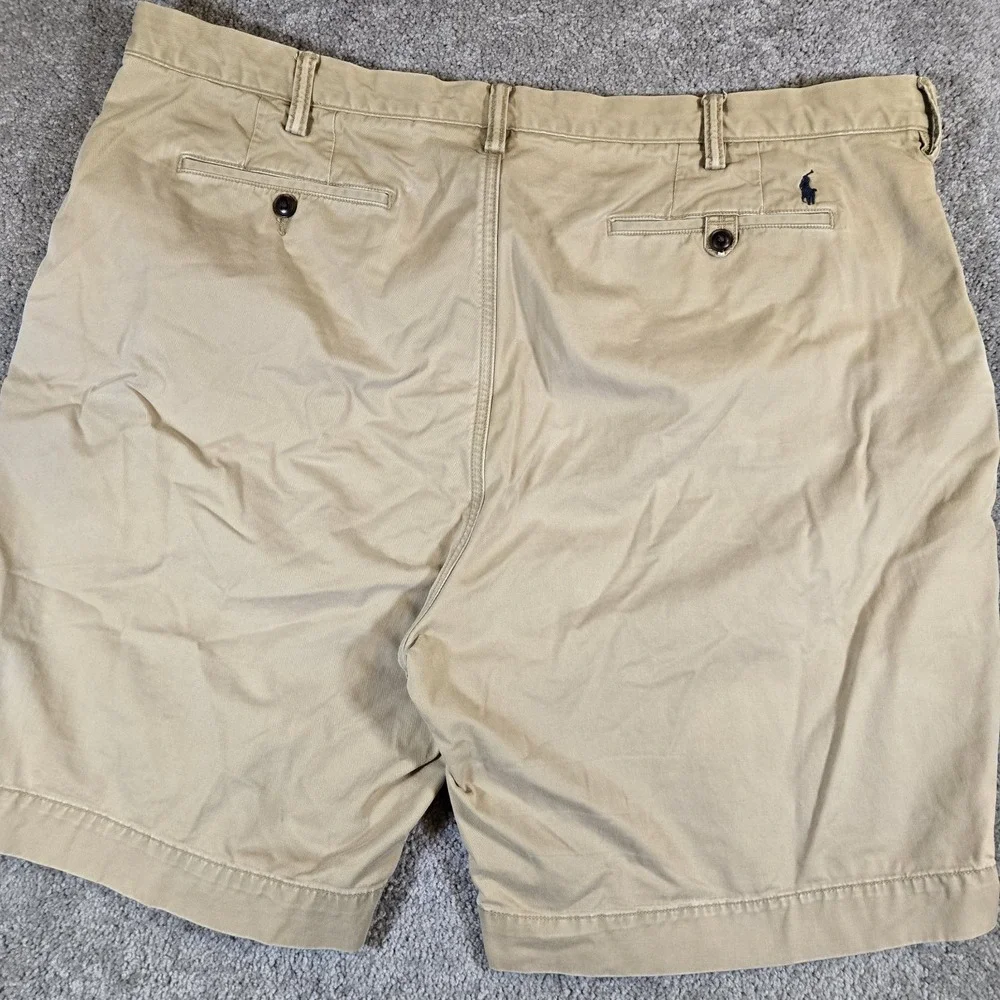 Polo Ralph Lauren Size 42 Men's Tan Stretch Classic Fit Khaki Chino Shorts